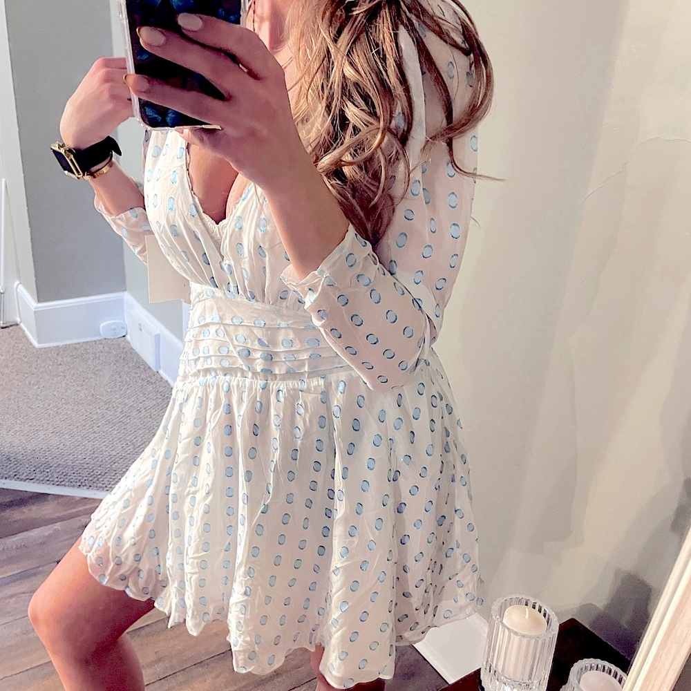 For Love and Lemons Polka Dot Dress 🍋
